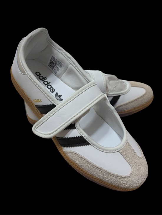 adidas Shoes - adidas Mary-Jane Samba Sneakers in White, Black & Gum Sz 7 NWT